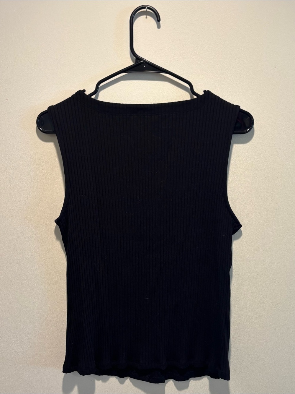 TRUTH Black Ribbed Button-Front Tank - Picture 3 of 4
